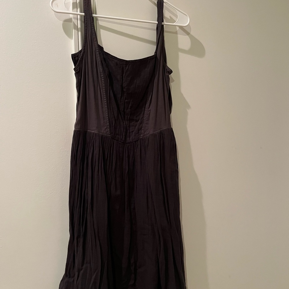 Prairie Underground Charcoal Sleeveless midi dress